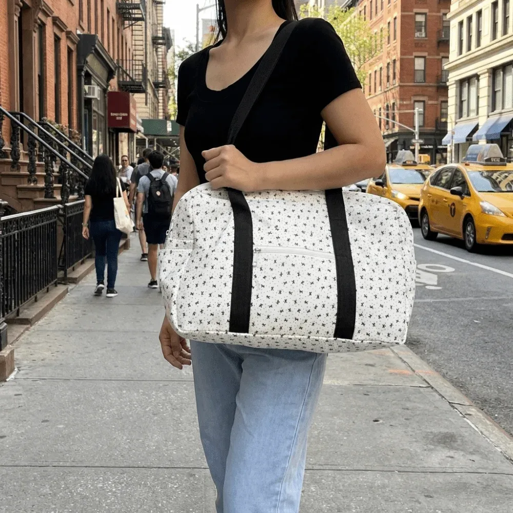 sac à bandoulière grande capacité imprimé à pois, léger et polyvalent, sac de sport durable, sac de voyage minimaliste, style streetwear