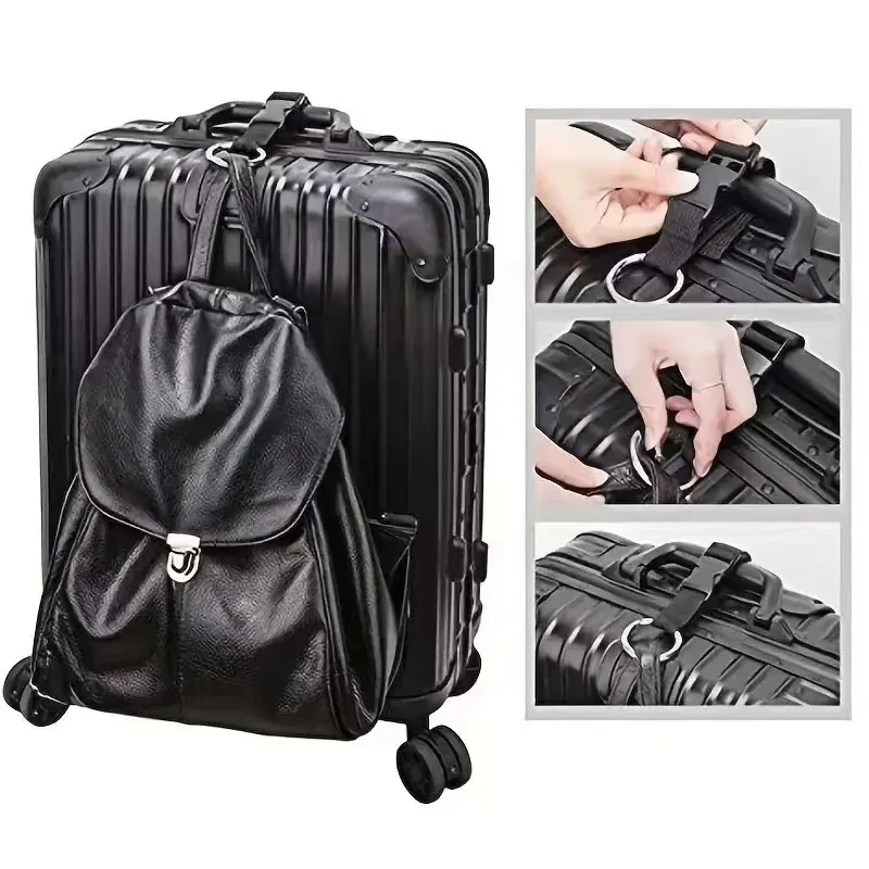 sangle de fixation pour bagages de voyage, sangle externe pour sac à dos avec boucle de déverrouillage, sangle portable, ceinture de bagage, support de veste bdk01