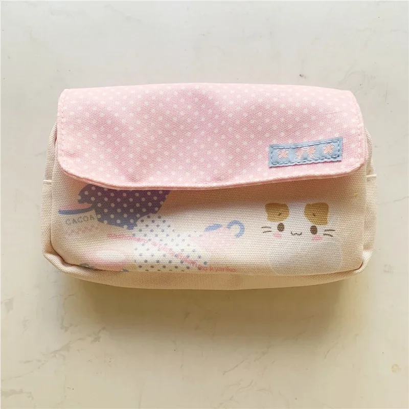 masyumaro-trousse à crayons fluffy fuwa nyanko cat pour l'école, poudres mignonnes, rangement kawaii, trousse de maquillage, sacs à cosmétiques
