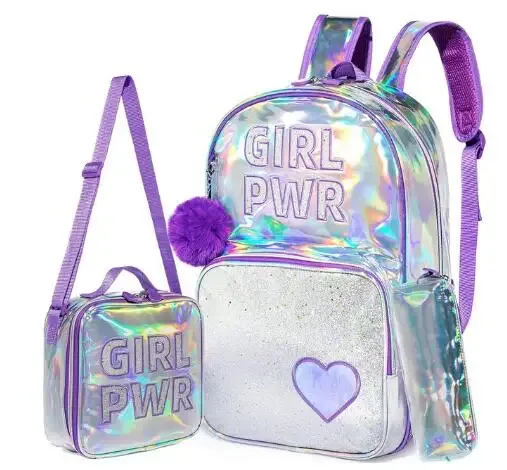 cartable pour enfants 16 pouces sac d'école ensemble 3 pièces sac à déjeuner sac à stylos pour filles sac à dos d'école pour filles ensemble de sac à dos pour fille d'âge préscolaire