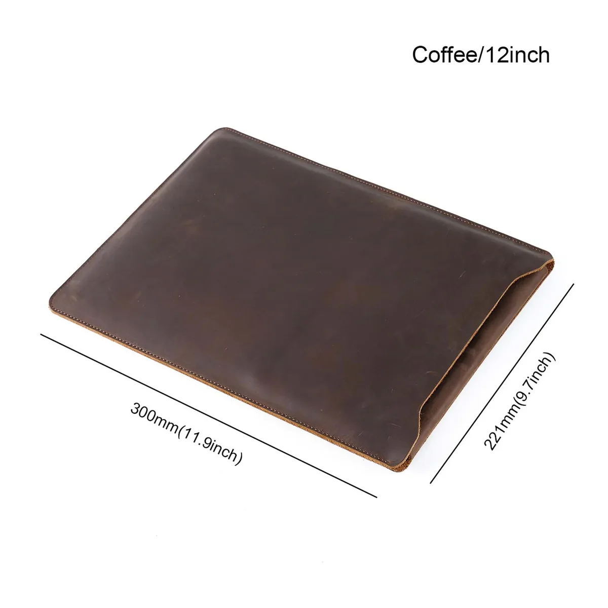 housse de protection matelassée en cuir de vache pour ordinateur portable, étui personnalisé pour macbook pro 12 "13" 14 pouces