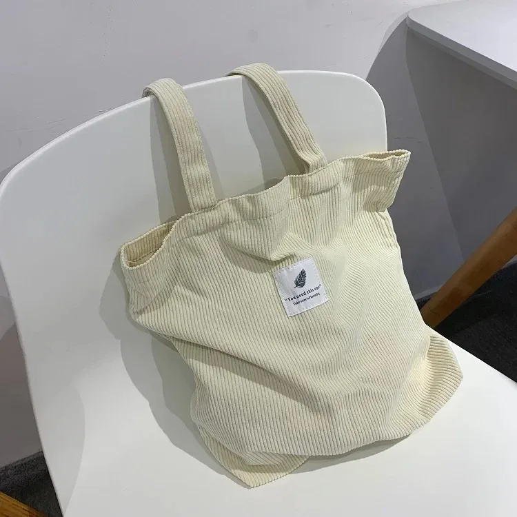 sac cabas en velours côtelé pour femme jiomay 2025 – sac fourre-tout élégant et durable, grande capacité, idéal pour un usage quotidien