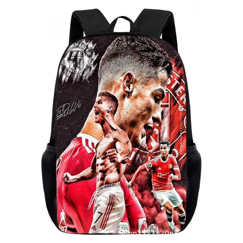 sacs à dos cr7 imprimés pour enfants, sacs d'école décontractés pour adolescents, garçons et filles, sac à dos d'école de 15 pouces, mochilas de voyage pour l'école primaire
