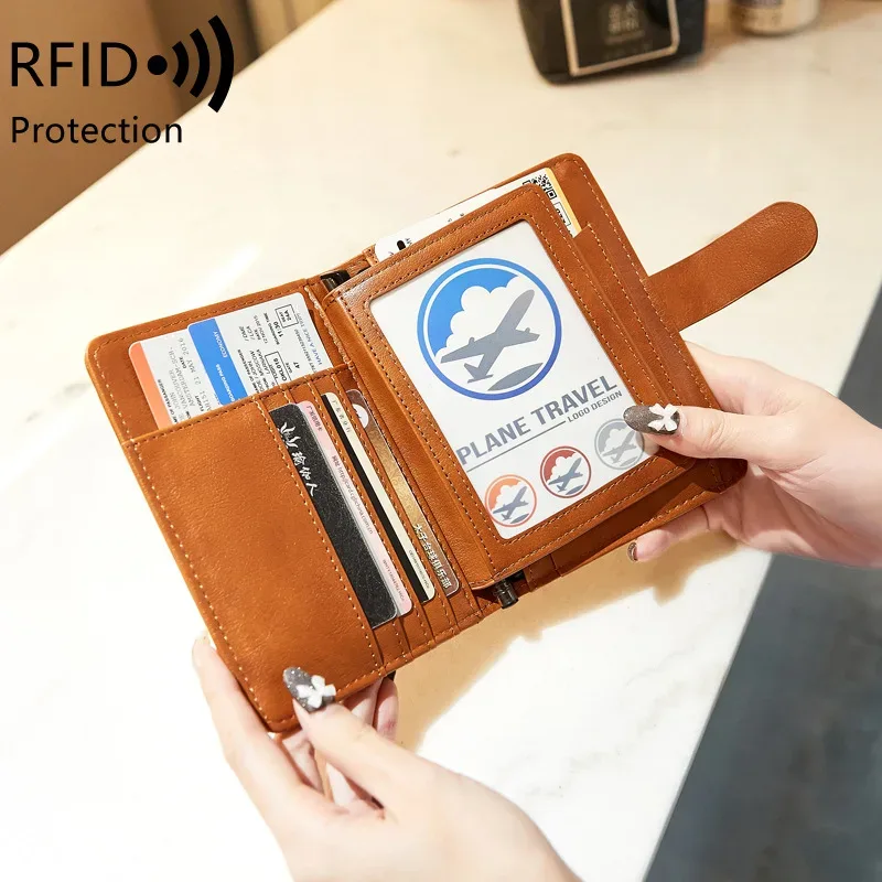 portefeuille de passeport de voyage avec lettres personnalisées, sac à cartes de grande capacité en cuir pu pour hommes, porte-passeport multifonction pour voyage d'affaires