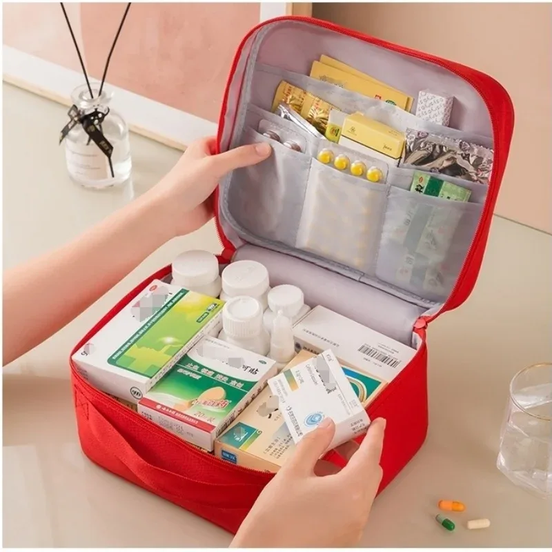 sac de rangement médical portable 3 pièces/ensemble, kit de premiers secours d'urgence pour camping, organisateur, sac de voyage en plein air à domicile