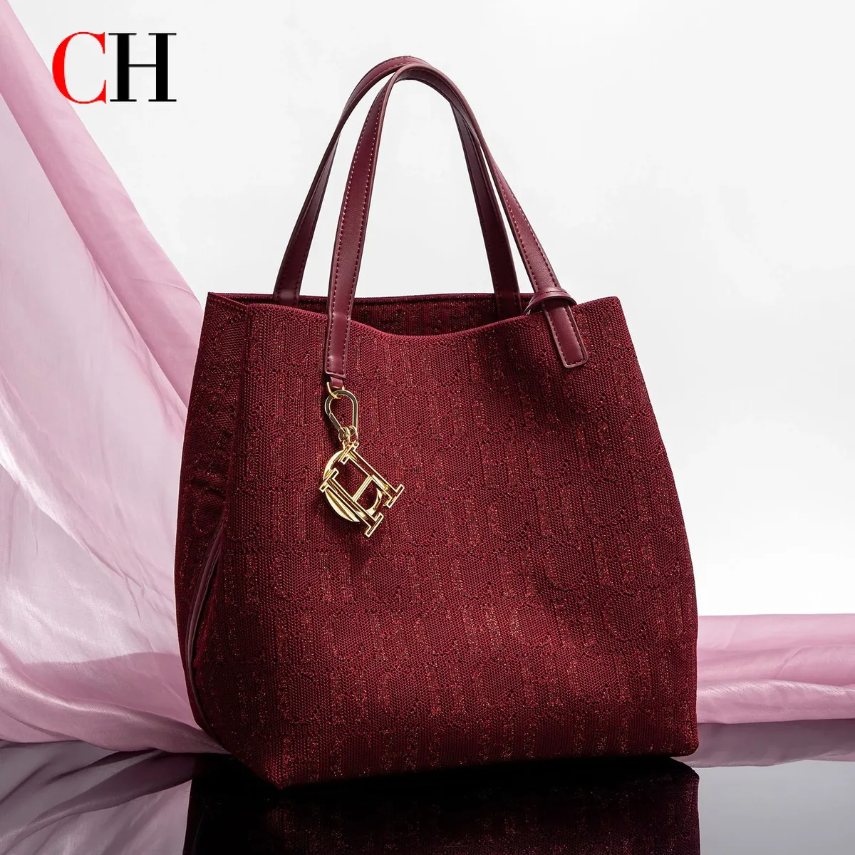 sac à main pour femme ch, grande capacité, simple, pour les trajets quotidiens, polyvalent, couleur unie, design imprimé avec des lettres, sac à bandoulière