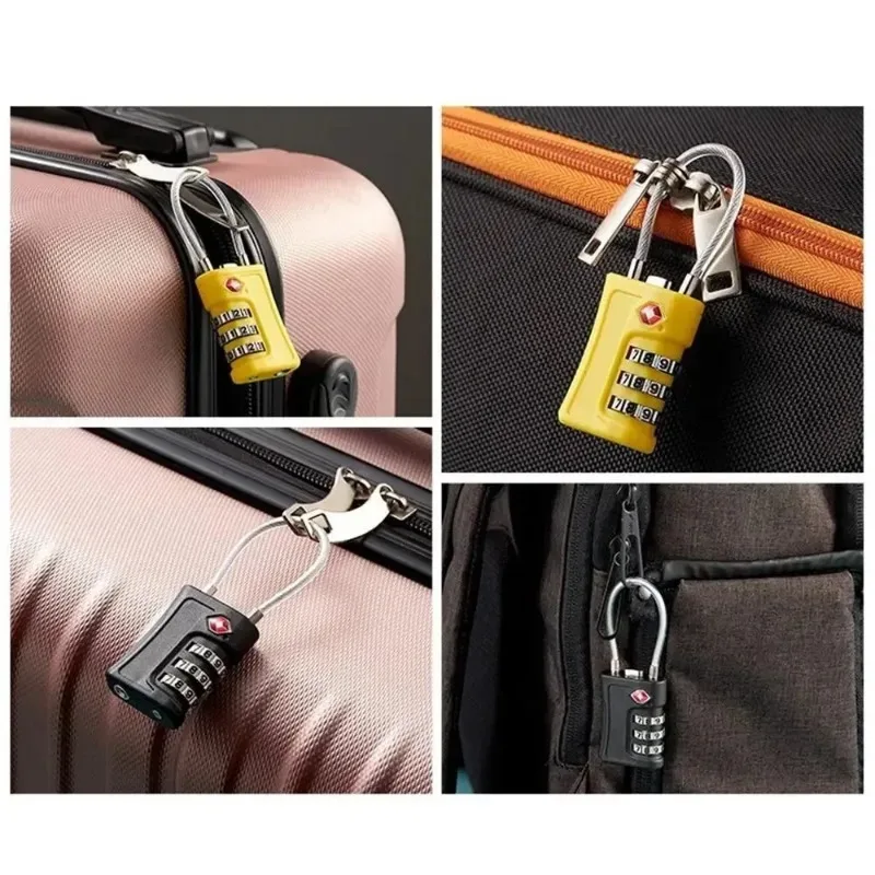 serrure douanière tsa à 3 chiffres, serrure à mot de passe modifiable, serrure numérique en alliage de zinc, serrures antivol pour valise et bagages pour avion
