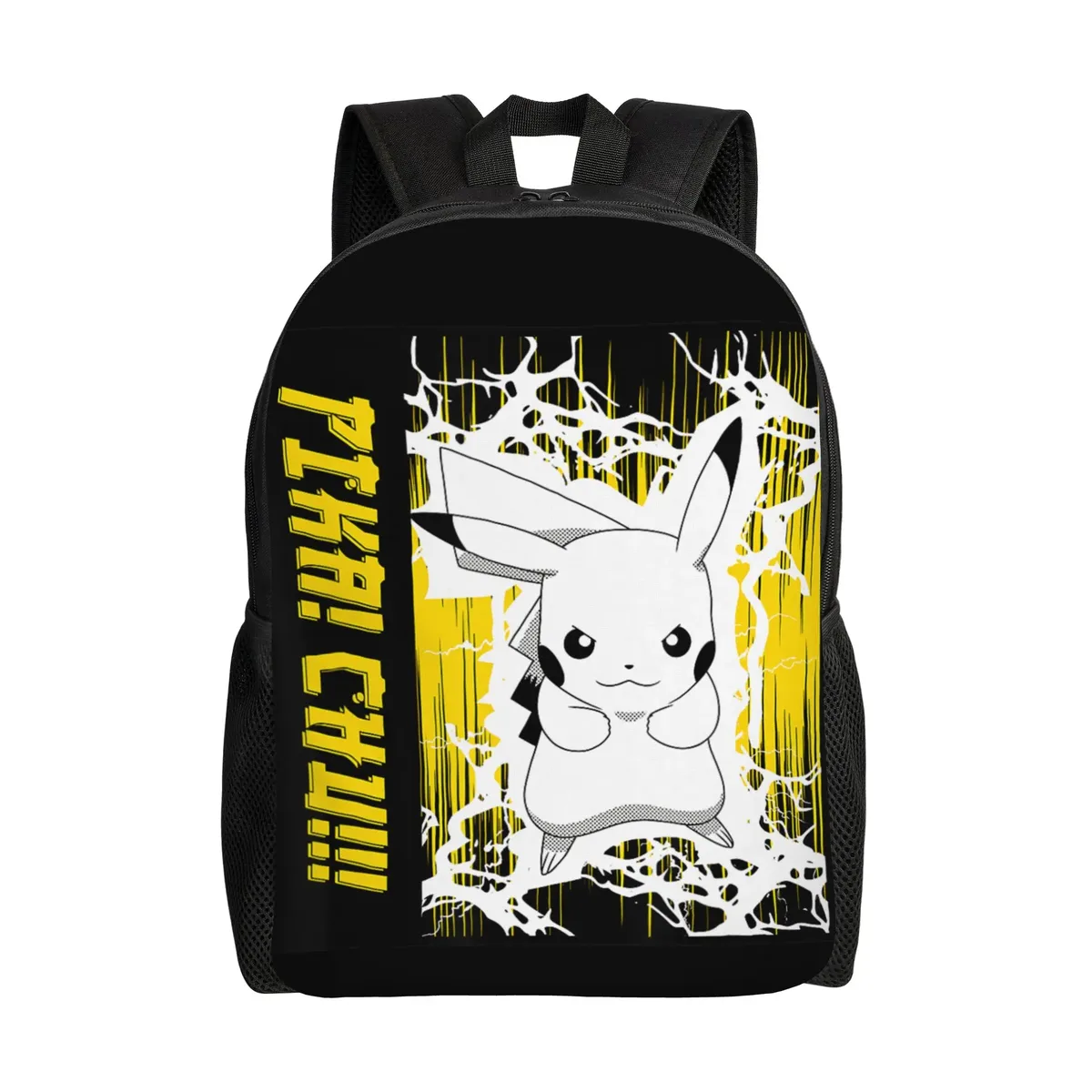sacs à dos pokemon pikachu anime lightning scence daypack mochila school retro sac à dos lavable