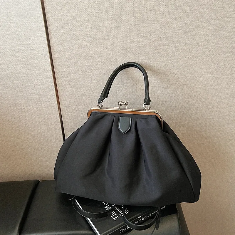 sacs à dos oxford de grande capacité avec fermoir couleur unie, sac à bandoulière de haute qualité au design élégant, sacs à dos polyvalents de style coréen à la mode