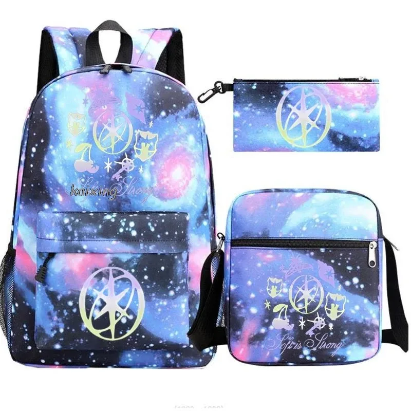katseye chaud drôle impression sac à dos pour filles garçons étudiant pour adolescent enfants sac à dos cartable sac d'école décontracté 3 pièces/ensembles