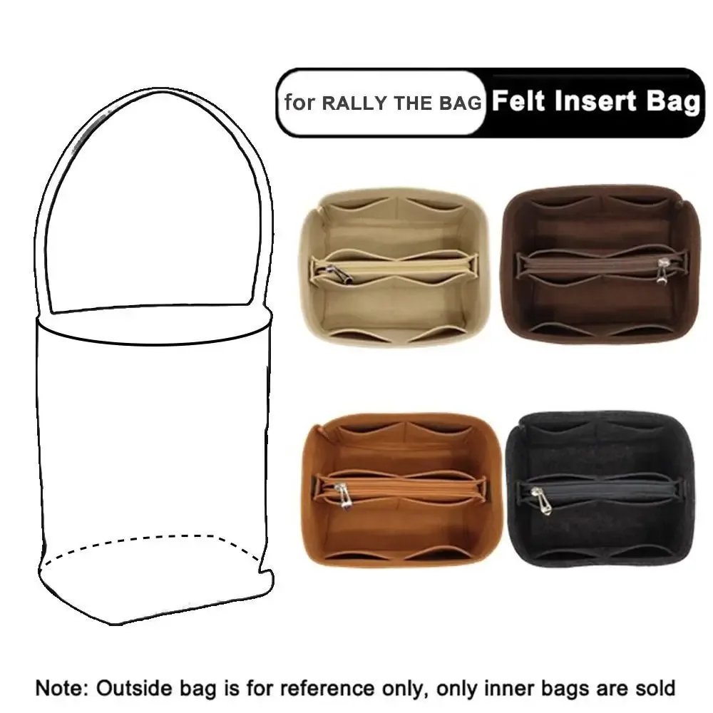 Organisateur de sac multi-poches pour sac de mouvement de rallye, sac seau, sac d'insertion, sac à main en feutre, sac à main doublé pour Picotin18/22