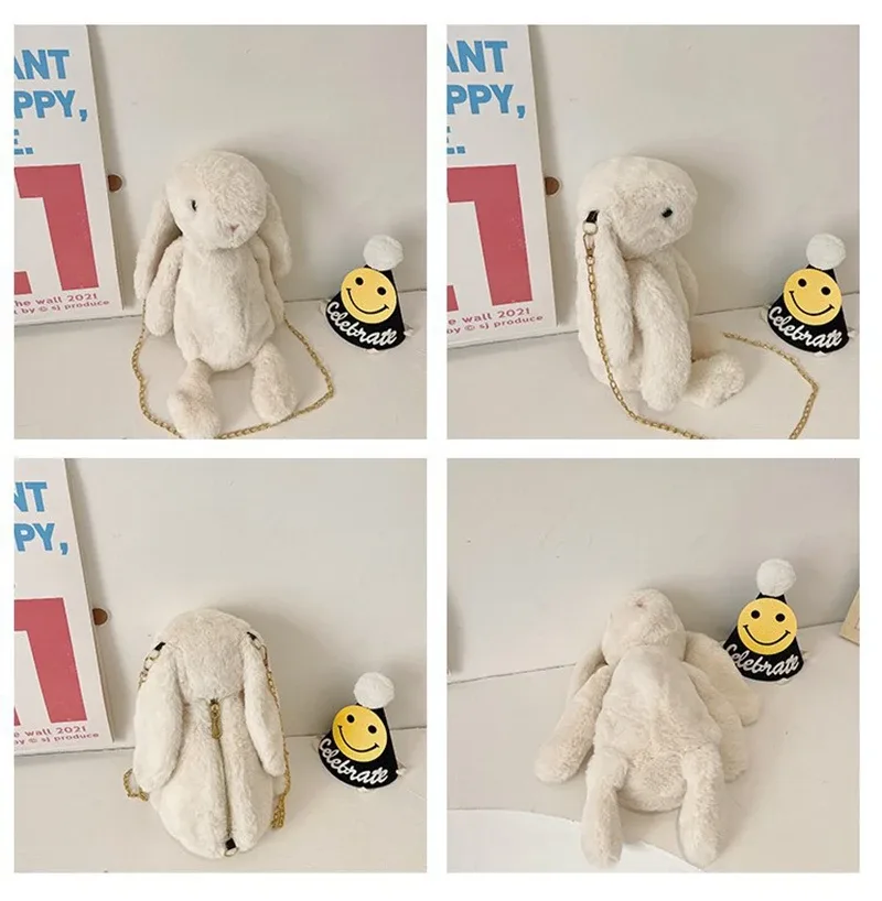 sac à dos de poupée en peluche, mignon sac à bandoulière en chaîne pour fille, sacoche à épaule simple douce, sac à dos de voyage