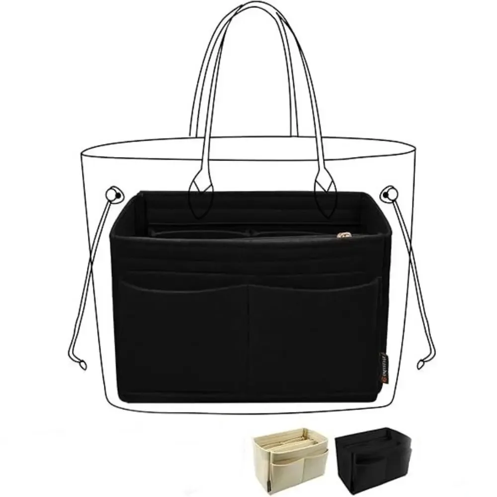 sac à main léger, organisateur de cosmétiques, conteneur de toilette en feutre, sacs de rangement, pochette de rangement multifonctionnelle pour l'extérieur