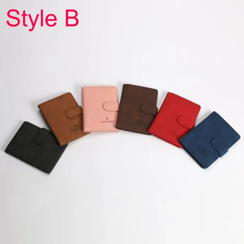 étui porte-passeport en cuir étanche avec porte-cartes de crédit, housse de voyage mignonne pour femme/homme avec boucle