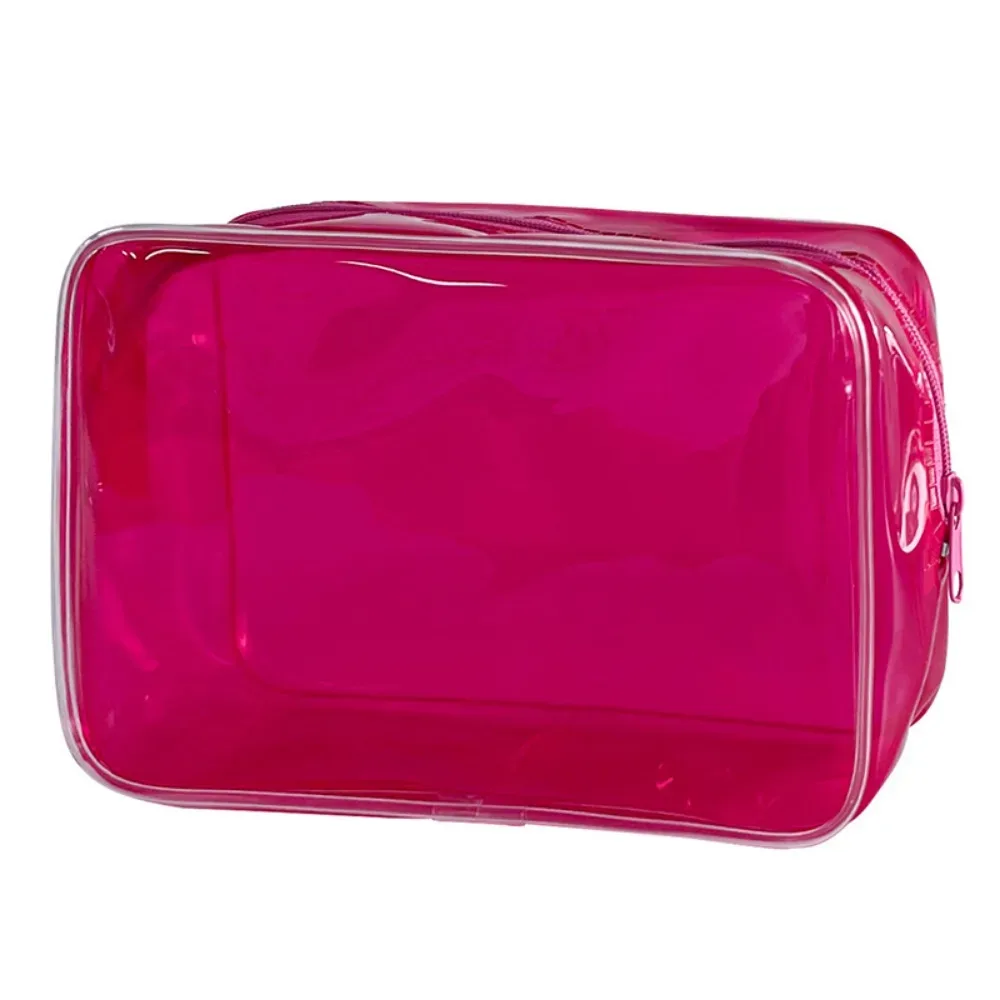 trousse de toilette en msi transparente en pvc colorée, sac de voyage, grande capacité, poudres de maquillage, évaluation cosmétique