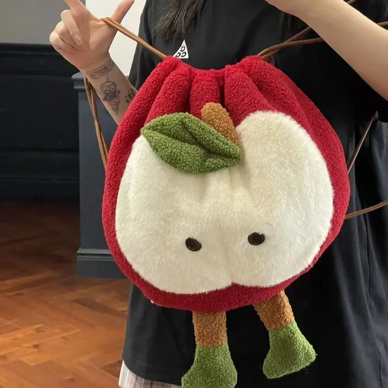 anime love and deepspace caleb cosplay moelleux pomme cordon sac à dos dessin animé épaules sac grande capacité sac à dos cadeau de noël