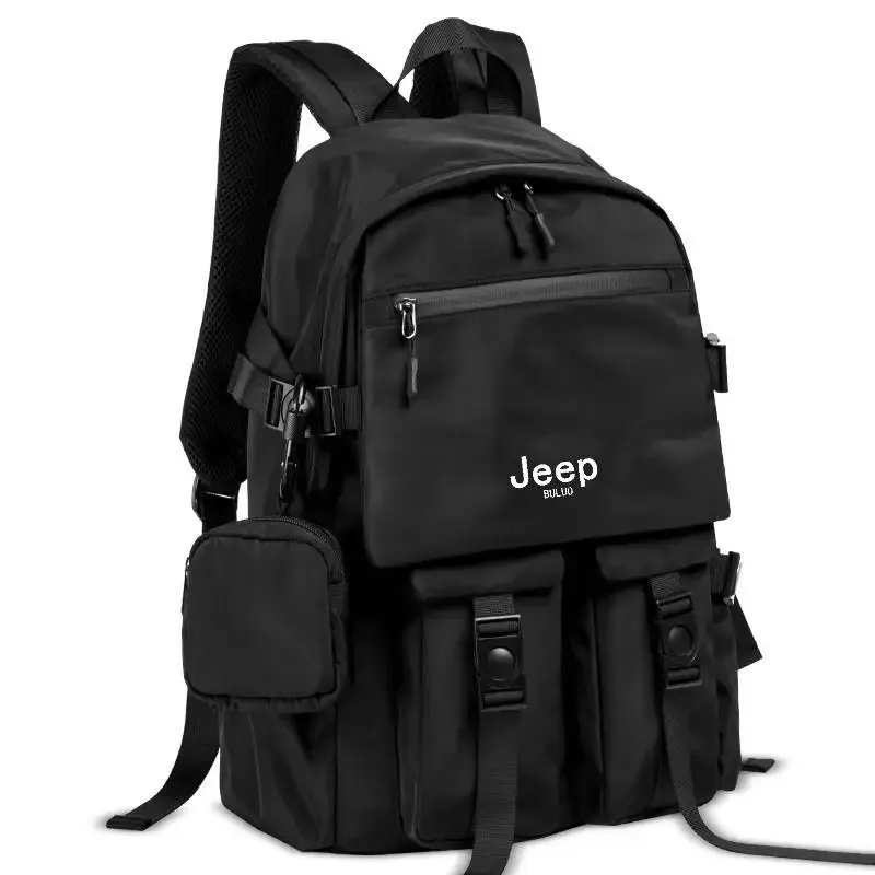 jeep buluo sac à dos en nylon pour homme, grande capacité, imperméable, pour ordinateur portable, sac d'école décontracté multi-poches pour voyage, travail, université