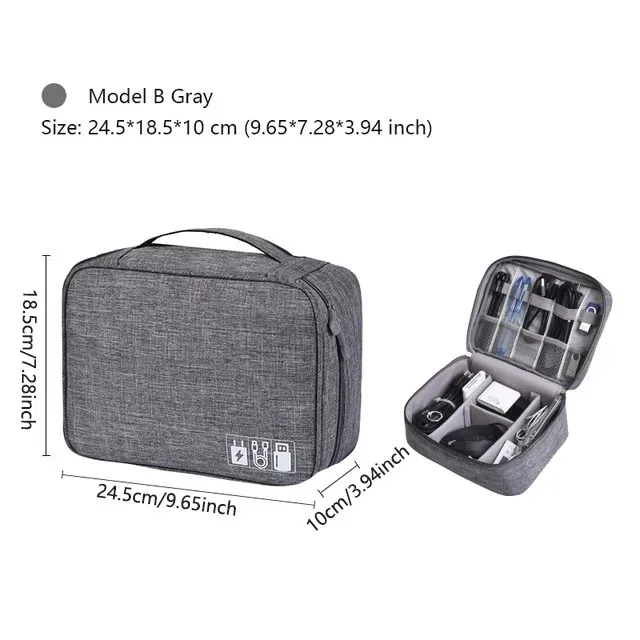sac de rangement pour câbles de voyage, pochette de rangement numérique portable, sac de rangement étanche pour accessoires électroniques, sacs de rangement de câbles de voyage