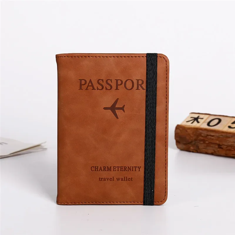 portefeuille en cuir pu pour hommes, porte-passeport de voyage, porte-cartes, accessoires de voyage, porte-passeport, porte-cartes de visite