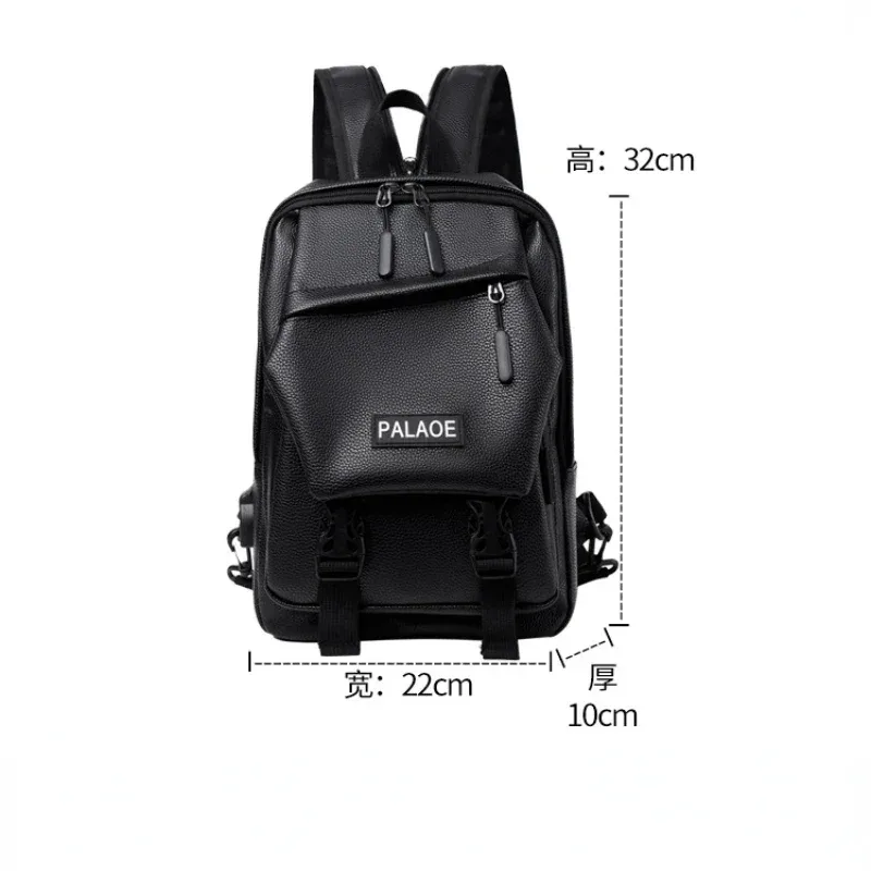 mini sac à dos pour hommes, petit sac de poitrine multifonction, cartable de voyage, sac à dos en cuir pu 2024