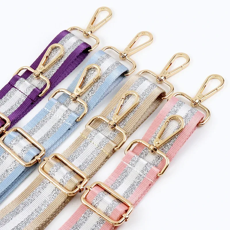 deepeel – sacs à bandoulière pour femmes, sangle de couleur argent soie 80 ~ 3.8cm, sangles réglables, remplacement à une épaule, accessoires de sac à bandoulière, 130cm
