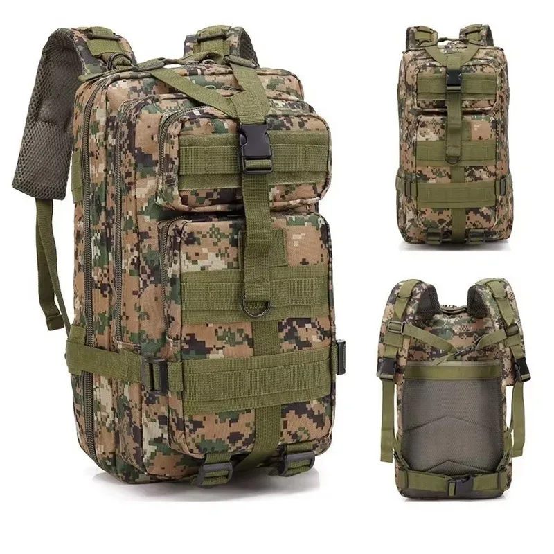Sac à dos tactique classique pour homme, sac de voyage sportif camouflage, sac à dos d'escalade, de chasse, de pêche et de randonnée en nylon, sac 3P