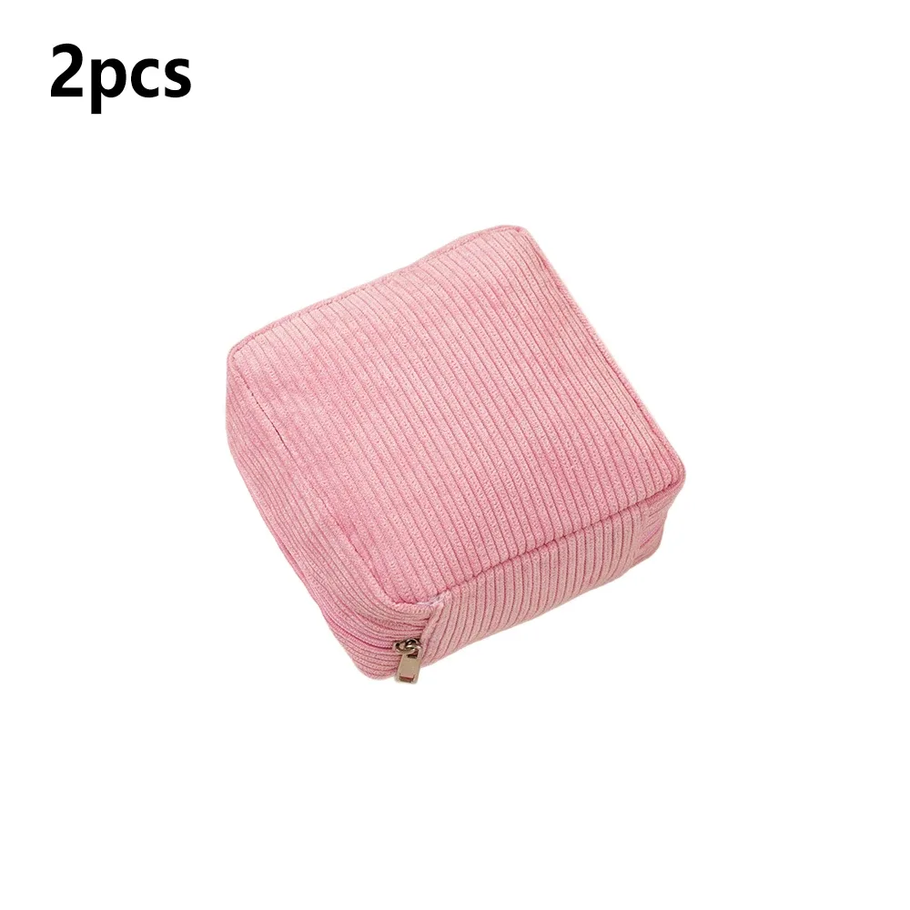 mini trousse de toilette, trousse d'urgence, trousse à cosmétiques esthétique, petite trousse de maquillage, trousse à serviettes hygiéniques en velours côtelé pour femmes