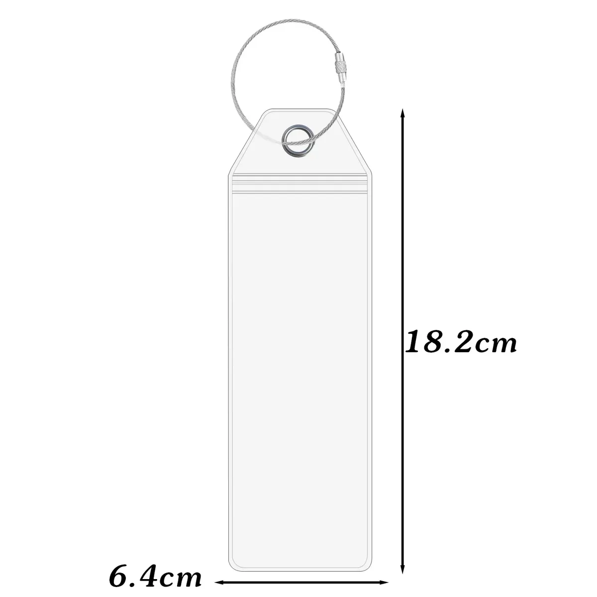 porte-étiquette de bagage de croisière en plastique pvc épais, joint à fermeture éclair étanche avec boucles en acier inoxydable pour voyage de croisière royal des caraïbes