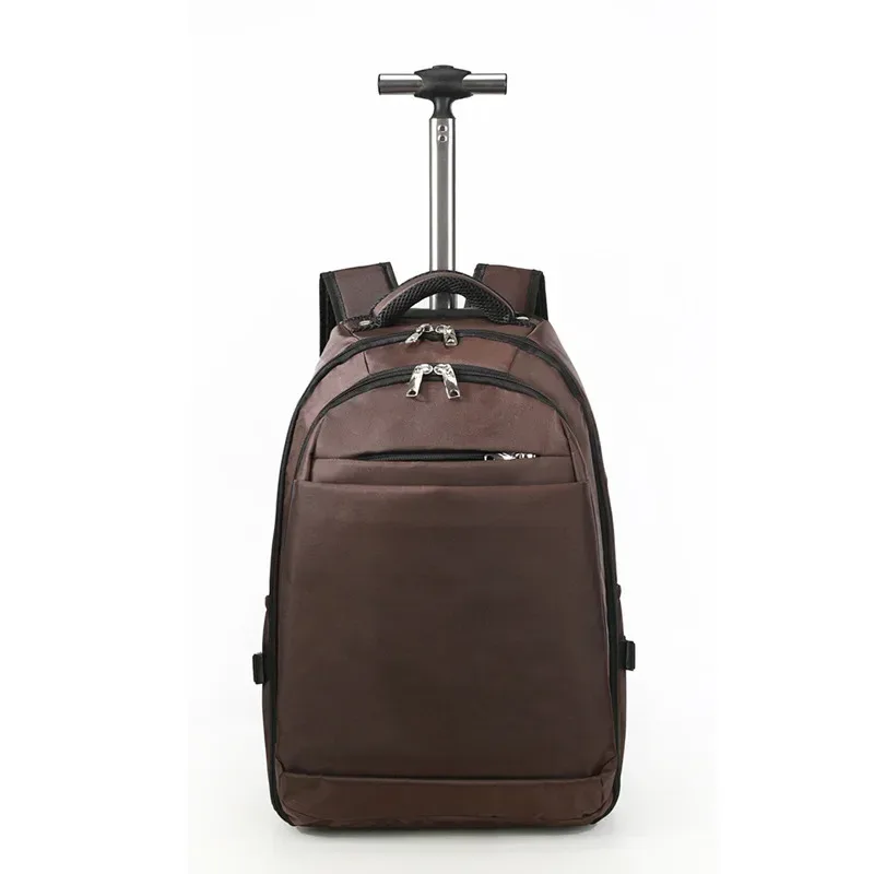 sac à dos à roulettes de grande capacité pour hommes d'affaires, sac à dos à roulettes, sac de voyage en tissu oxford avec roulettes