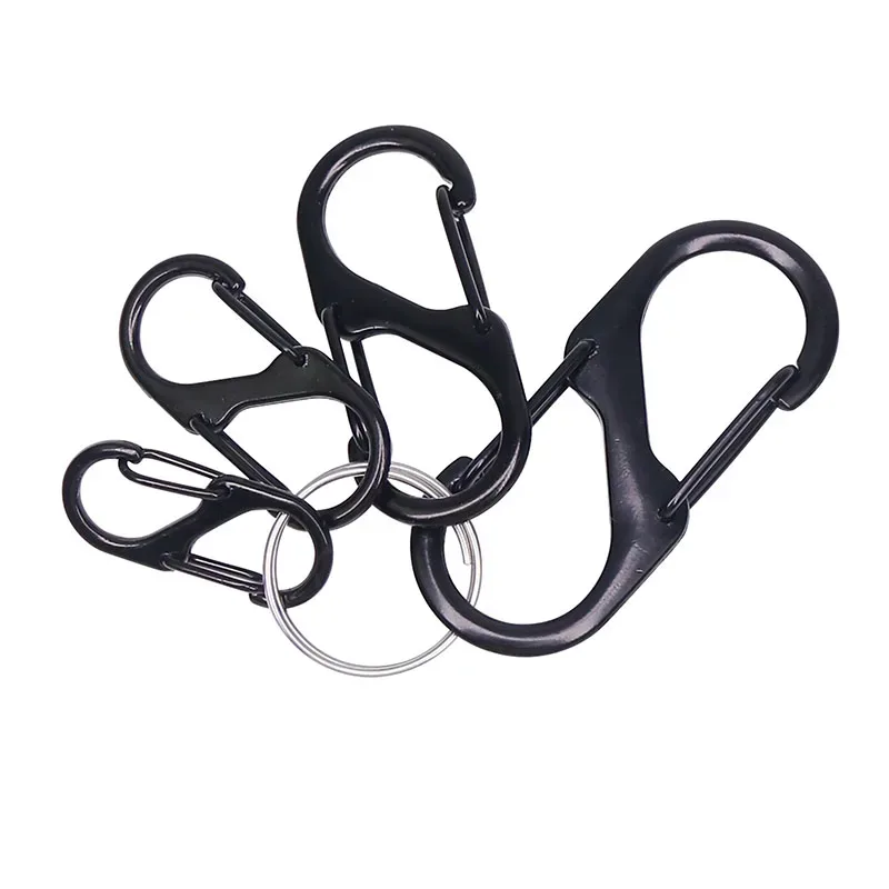 mousqueton tactique de type s, équipement de camping, mini porte-clés antivol en alliage d'aluminium, crochet pour sac à dos de randonnée, boucle bbk01, 5/10 pièces