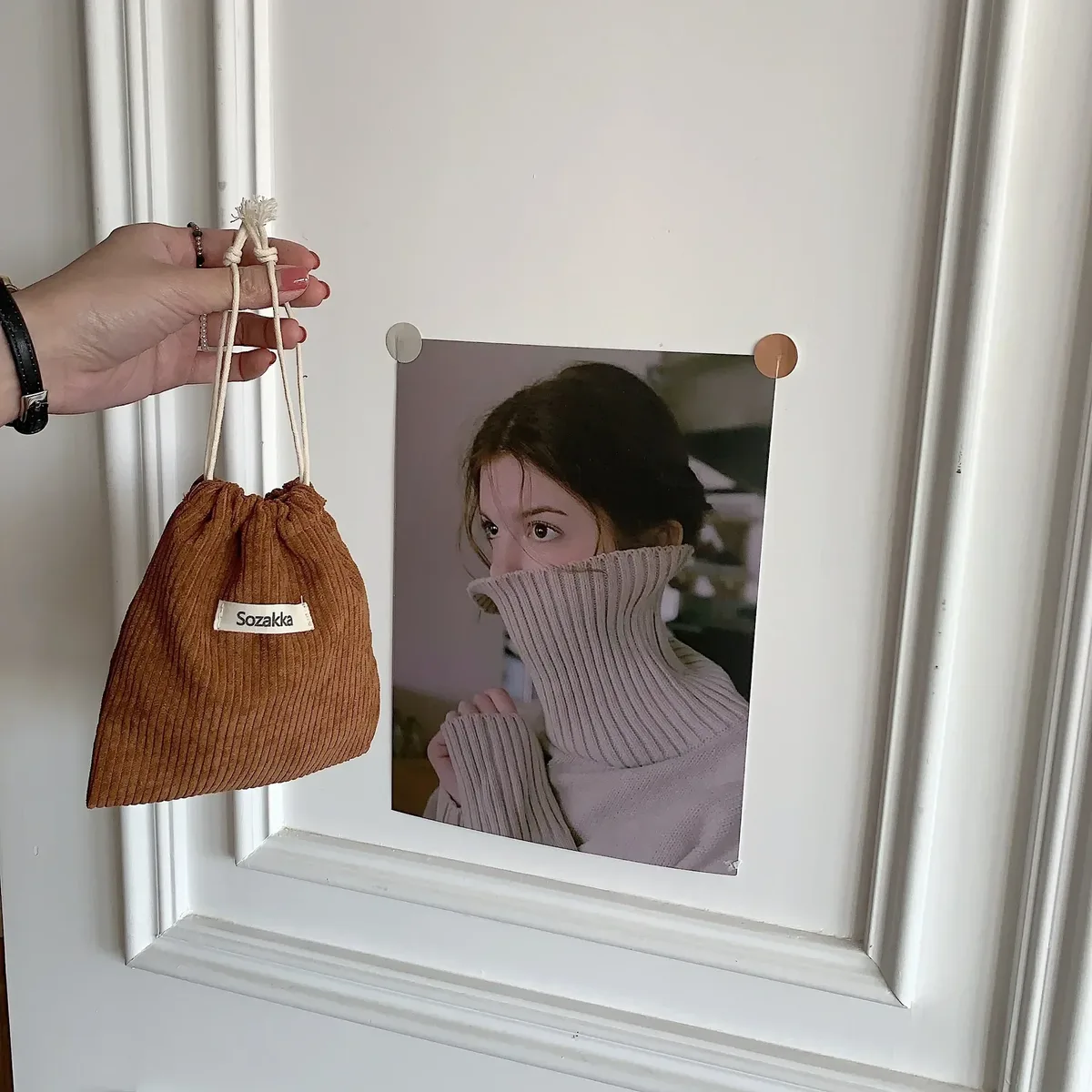 sac à cosmétiques à cordon de couleur unie, 1 pièce, pochette de voyage pour cosmétiques, rouge à lèvres, bonbons, sac d'emballage cadeau de noël, sac de rangement