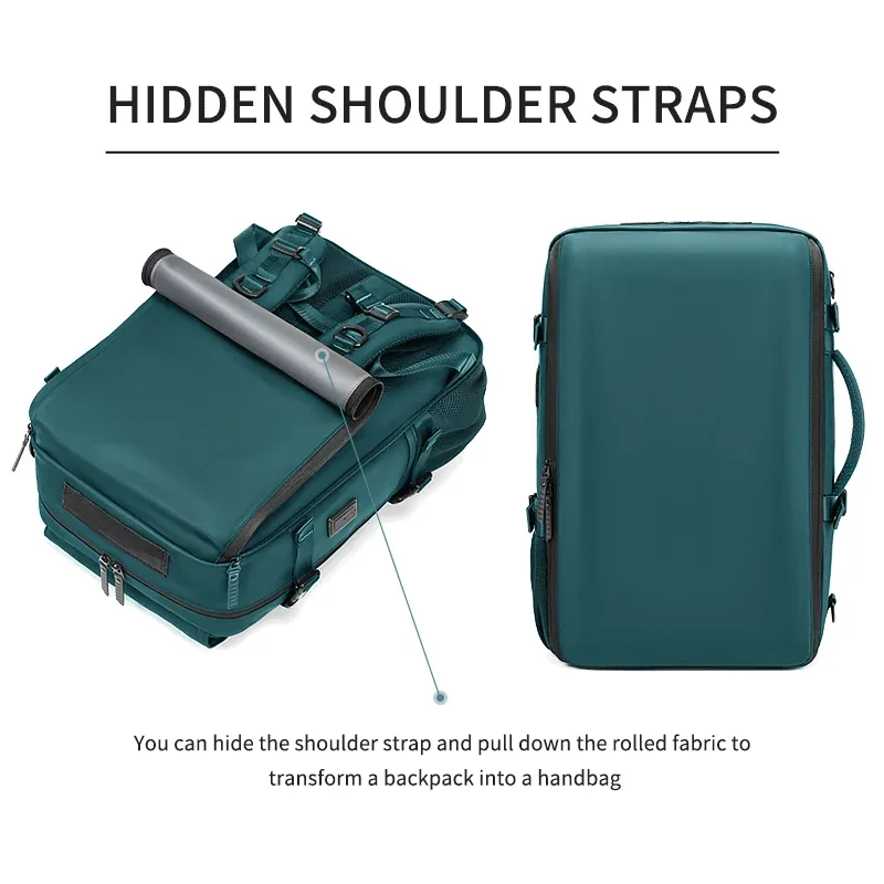 sac à dos de voyage pour femme, sac à dos imperméable pour ordinateur portable de 16 pouces avec sac à chaussures, port de chargement usb caché, sac à dos de randonnée et de camping