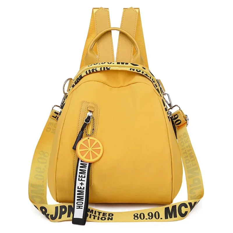 femmes sac à dos décontracté lettre multi-fonction multi poche voyage sacs à dos femme sac d'école pour adolescente sacs à bandoulière petit
