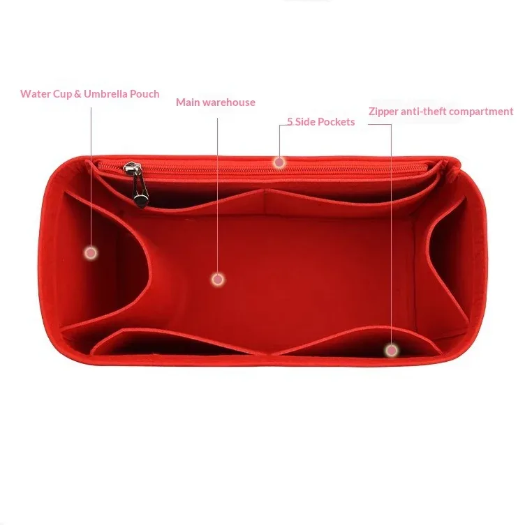 organisateur de sac à main en feutre pour lv neverfull mm, insert pour sacs fourre-tout et sacs à main, organisateur de sac fourre-tout