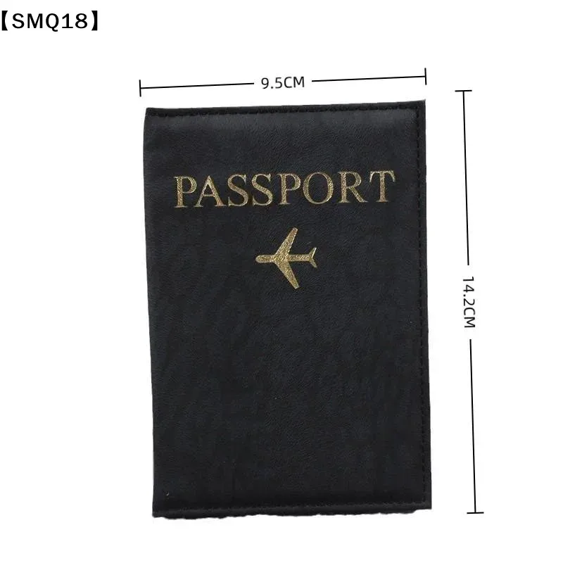 housse de passeport en cuir pu pour hommes et femmes, organisateur, porte-cartes de protection, couvertures de documents d'identité, étui de passeport de voyage, 1 pièce【smq】