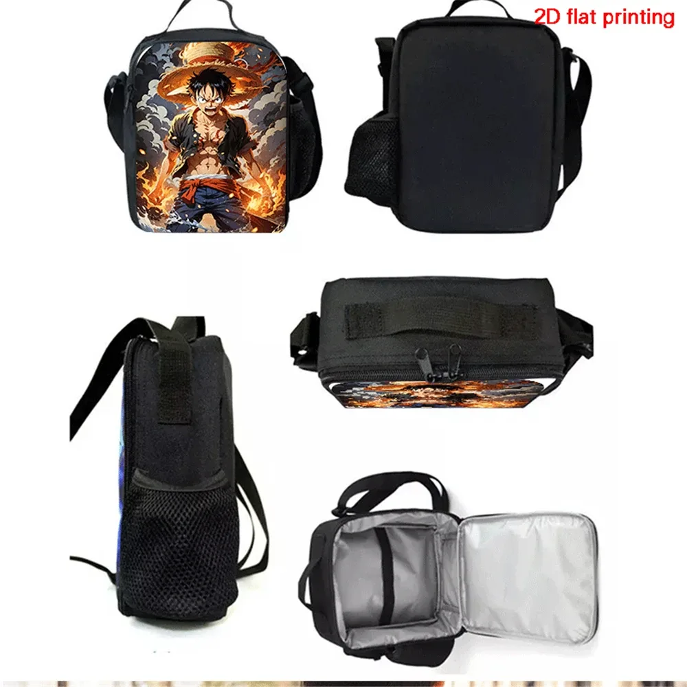sac à dos scolaire léger et réglable 3-en-1 one piece avec sac à lunch et trousse à crayons pour enfants de 6 à 10 ans, école primaire