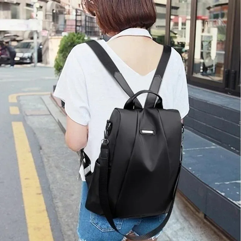 sac à dos multifonction pour femmes, sac d'école décontracté de couleur unie pour filles, sac à bandoulière de voyage à sangle détachable, nouvelle collection 2026