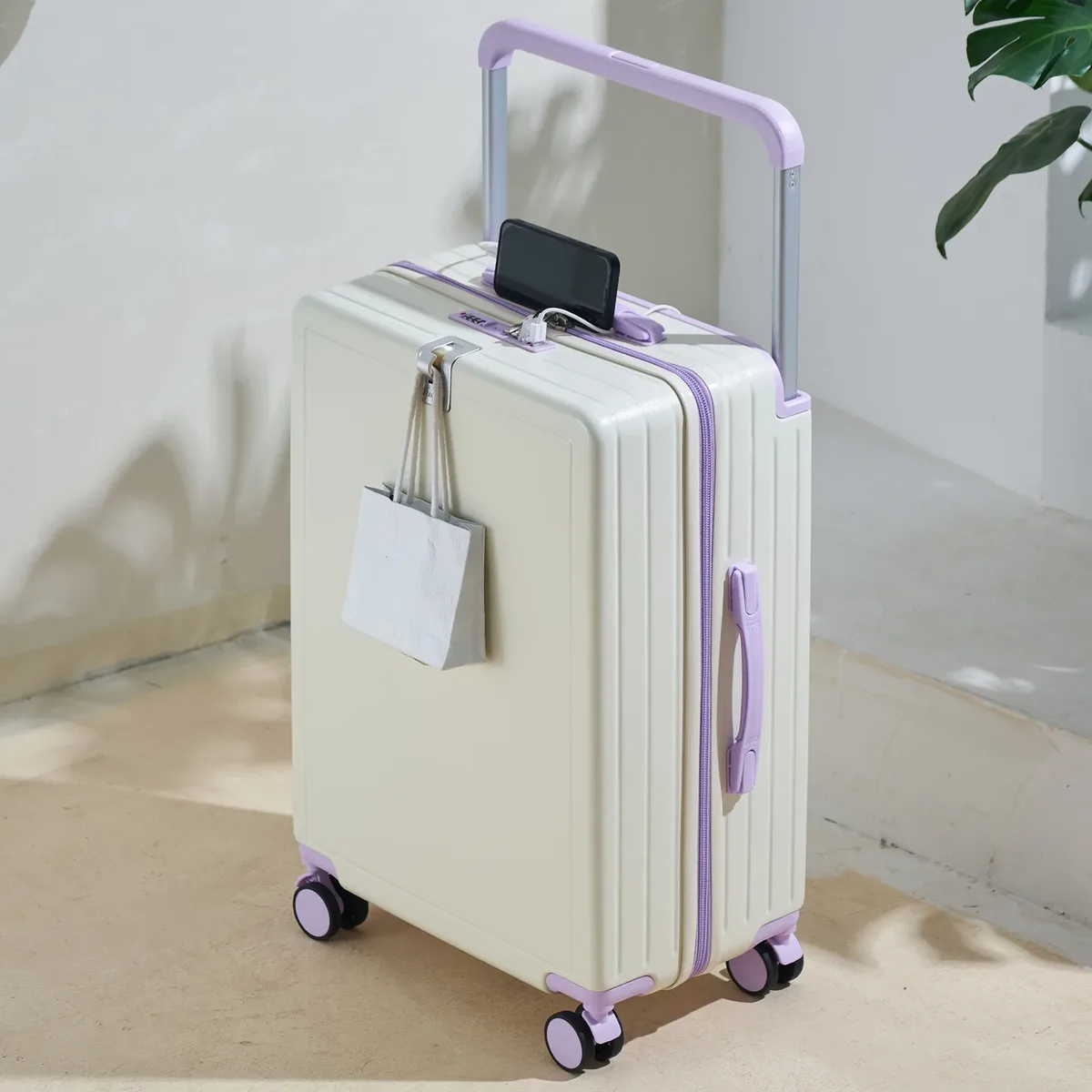 valise à roulettes large 20 pouces légère pour bagage cabine, valise de voyage multifonctionnelle 24/26 pouces grande capacité