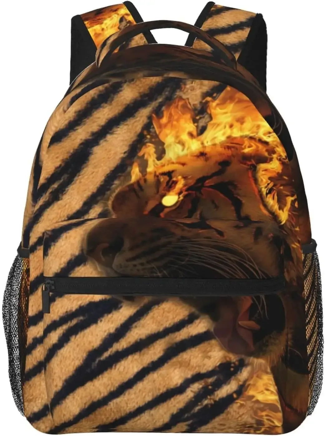 cool tiger sac à dos imprimé léopard pour hommes et femmes, sac à livres, sac pour ordinateur portable, sacs initiés, voyage, randonnée, camping, sac à dos