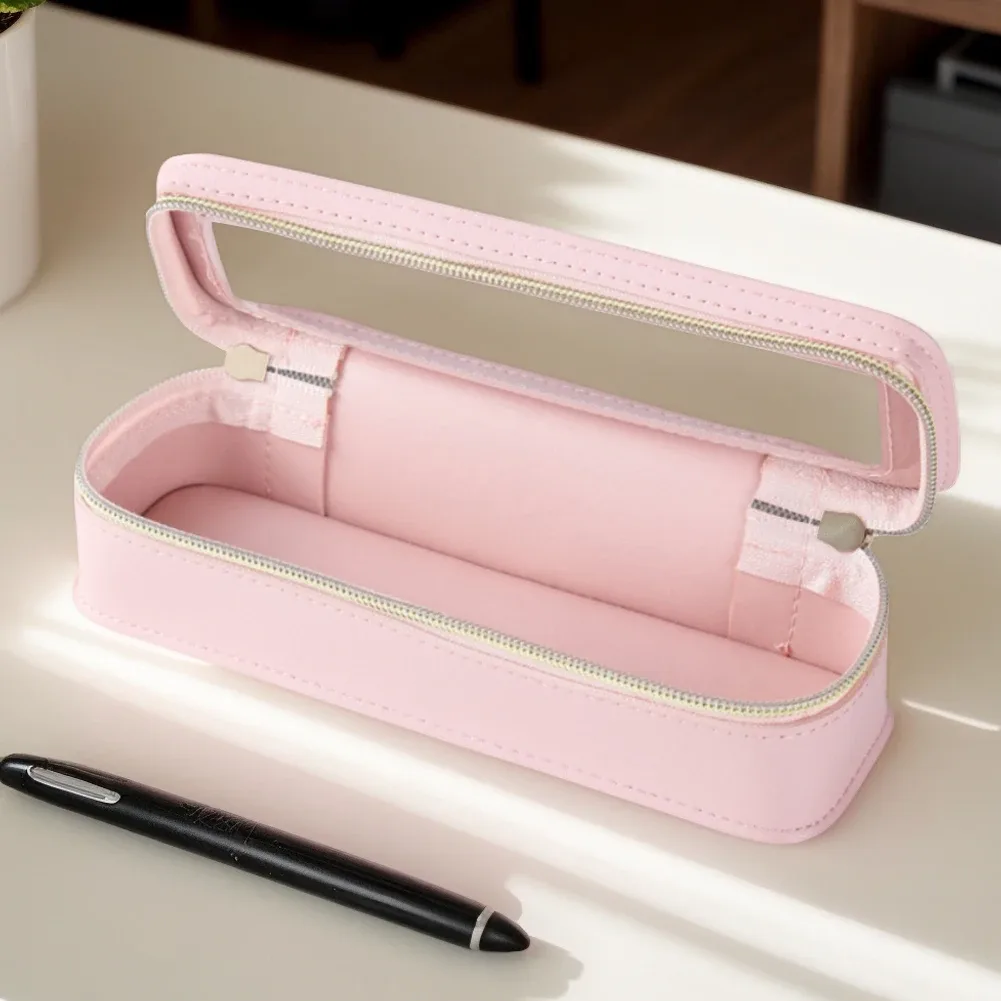 sac à pinceaux de maquillage en pu pour femmes, étui à pinceaux de maquillage transparent, sac de voyage à double fermeture éclair, sac de rangement pour pinceaux de maquillage, trousse de toilette de voyage