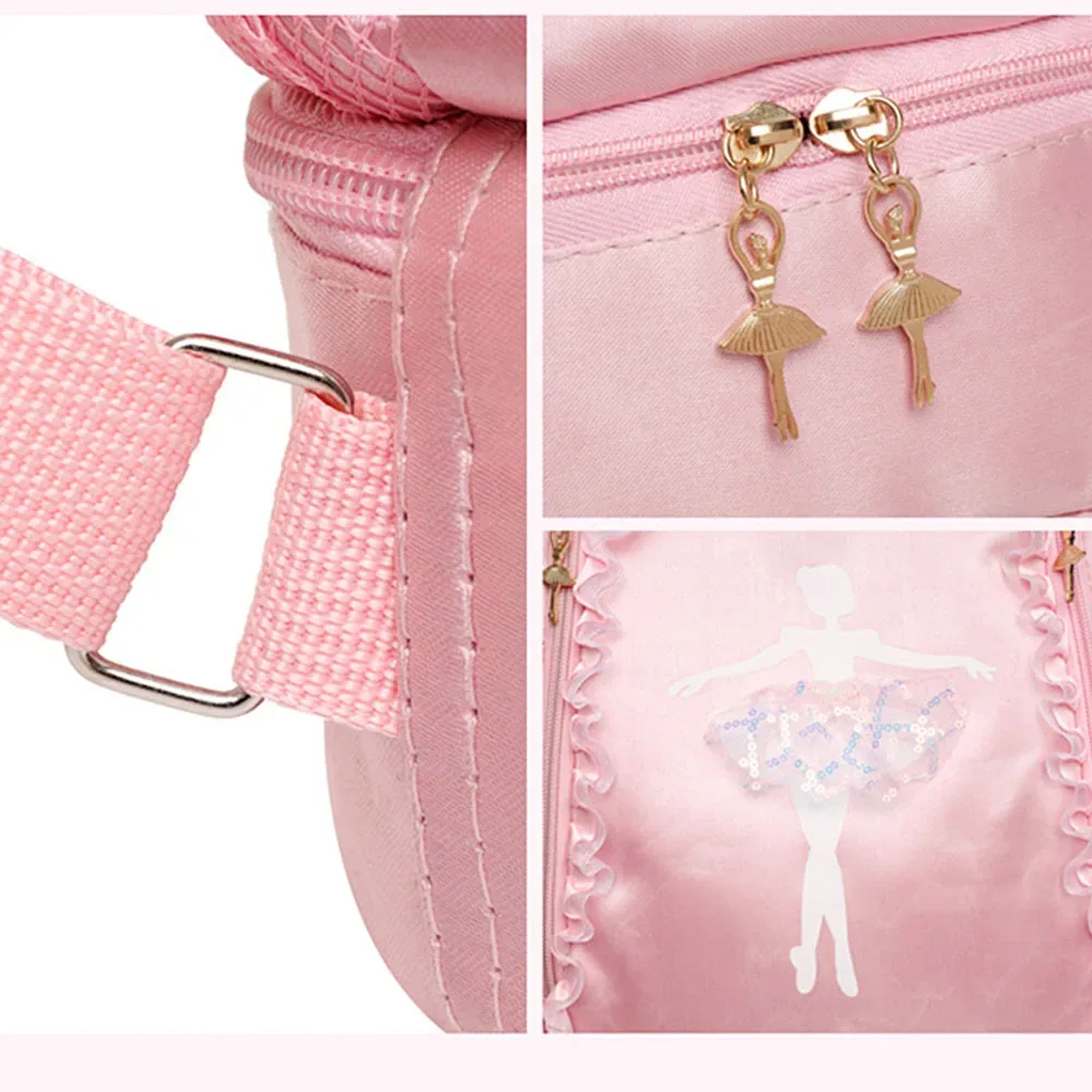 sac à dos de danse de ballet brodé personnalisé avec compartiment à chaussures séparé, sac de ballerine pour petites filles pour sac de danse pour tout-petits