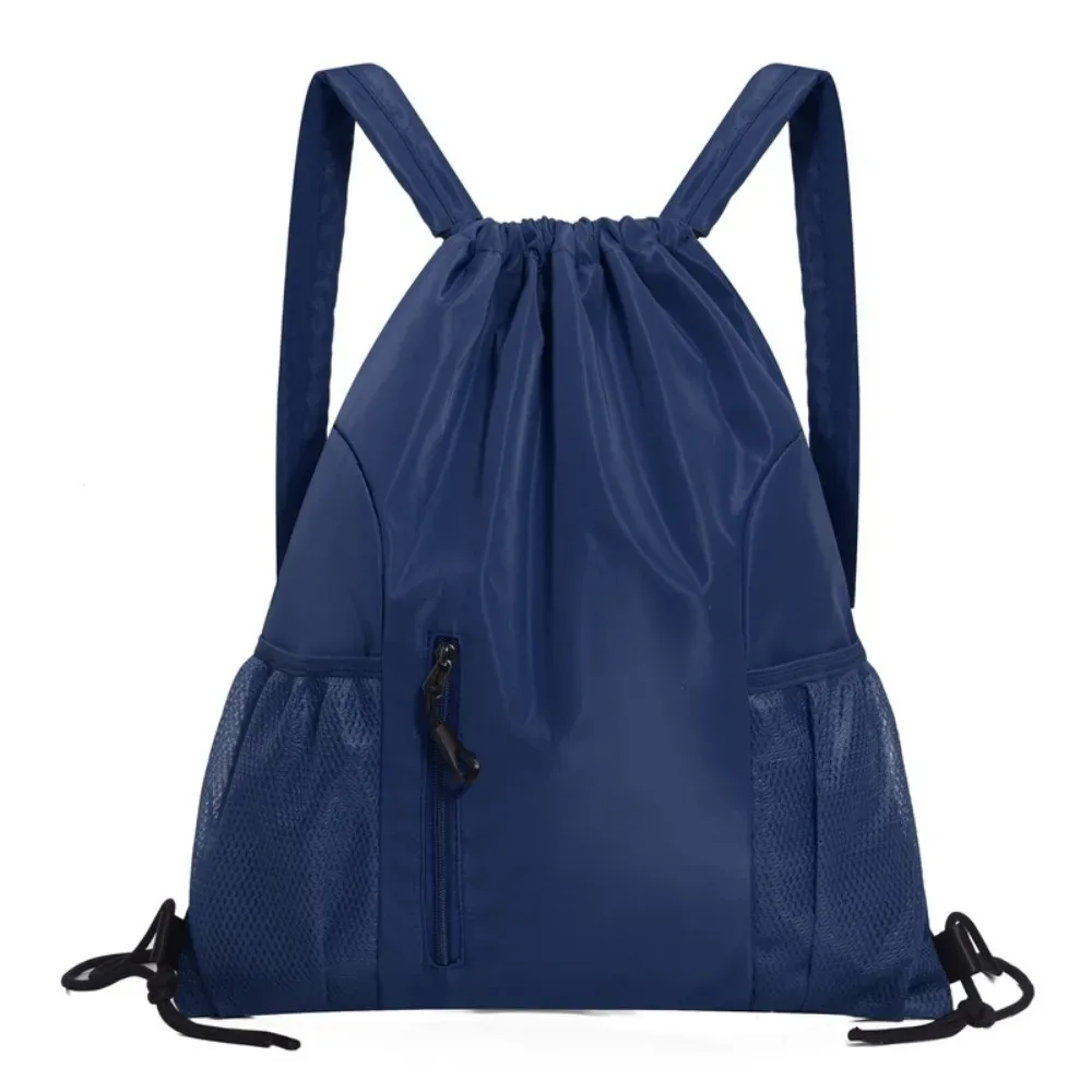 sac à dos simple à cordon de serrage grande capacité, imperméable et léger, sac de sport uni décontracté pour étudiant