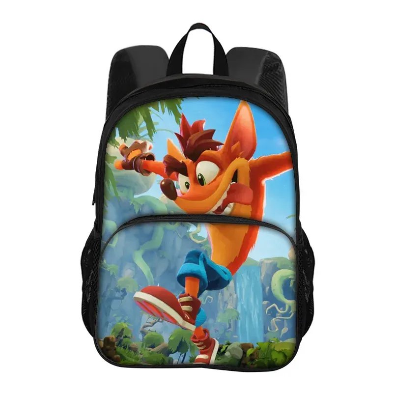 Sac à dos rond Crash Bandicoot imprimé de dessins animés, nouvelle tendance, haute qualité, le meilleur compagnon scolaire pour les étudiants