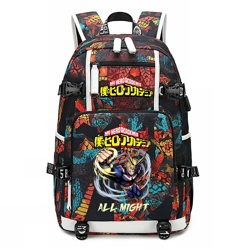 sac à dos d'école imprimé my hero academia, sac à dos unisexe de grande capacité pour garçons et filles, sac à dos de voyage décontracté