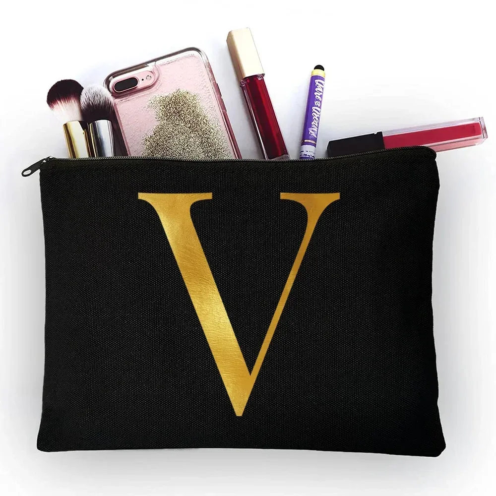 sacs à cosmétiques pour femmes, 26 lettres imprimées, jolis sacs à main de rangement portables de voyage décontractés, trousse de maquillage, trousse de toilette, offre spéciale