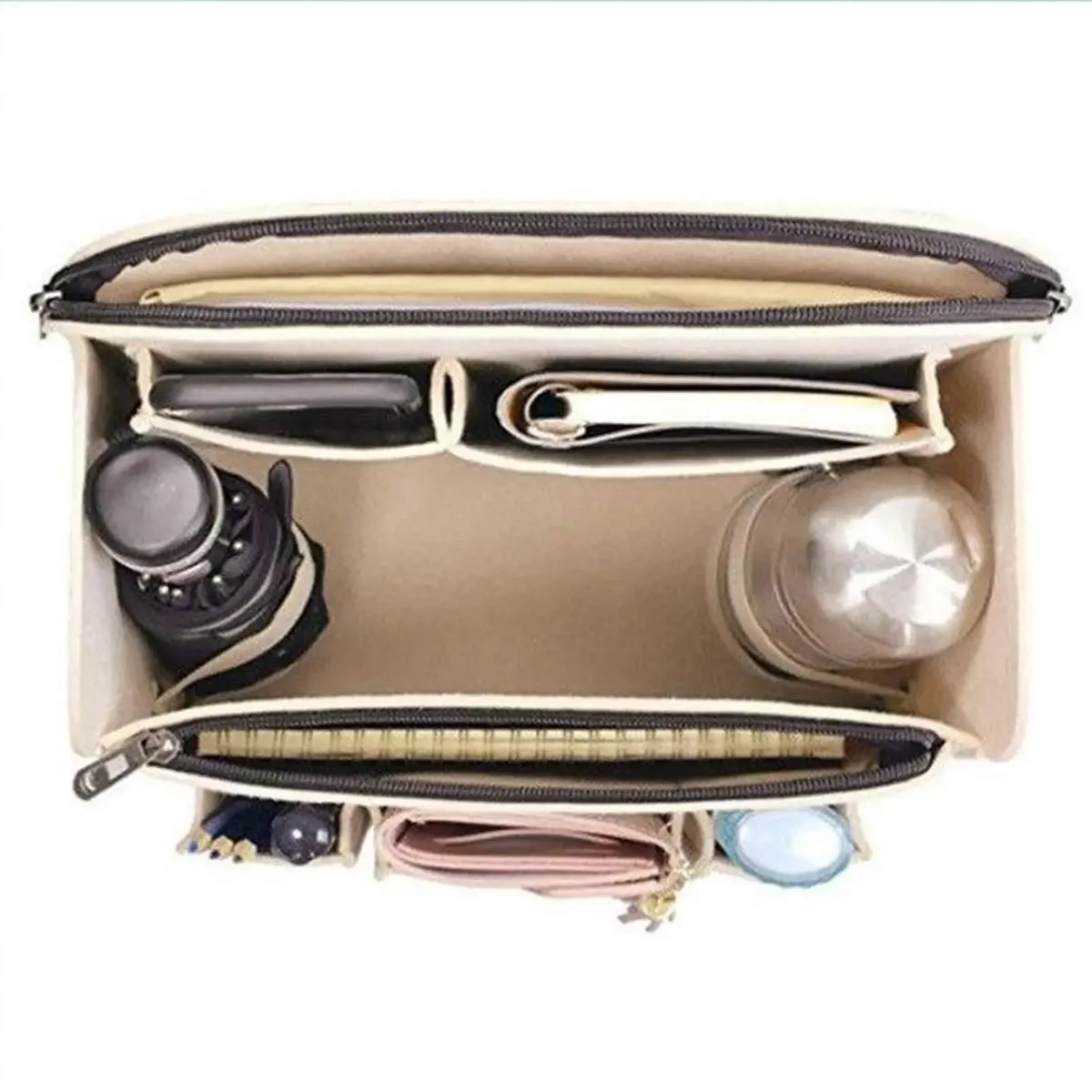 organisateur de sac à dos, sac de rangement portable de grande capacité, pochette multi-poches pour sac à dos, pochette de rangement pour cosmétiques et téléphone