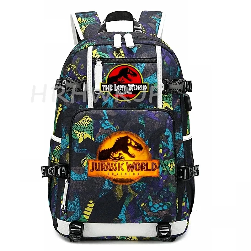 sacs à dos jurassic world park, sac à dos tactique pour ordinateur portable, multifonctionnel, durable, pour voyage en plein air, randonnée, sac à bandoulière