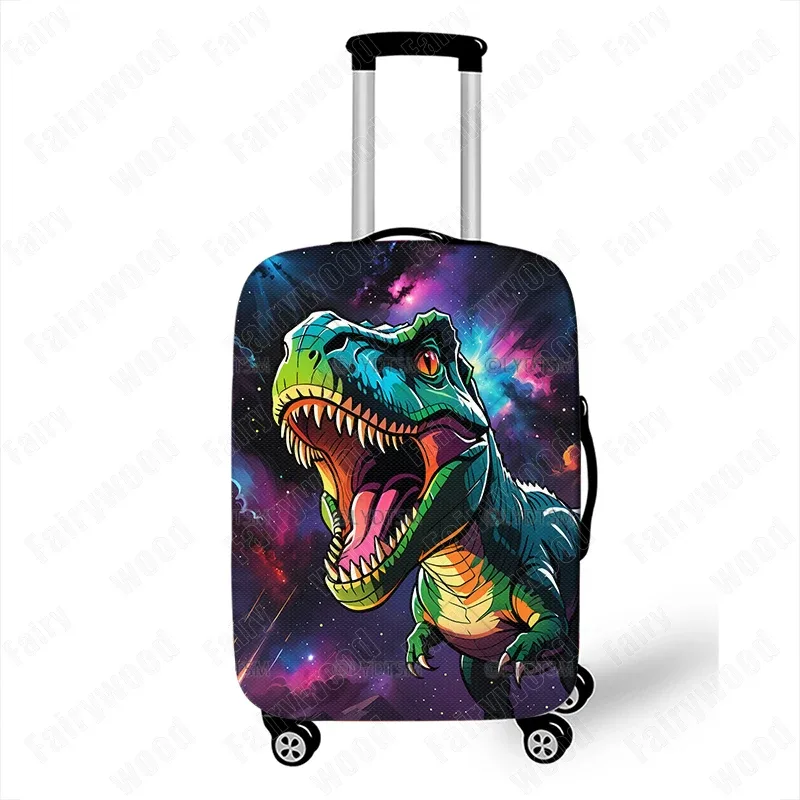 housse de protection pour valise graphique de voyage, 18-30 pouces, imprimé dinosaure de dessin animé mignon, housse de protection élastique pour boîtier de chariot