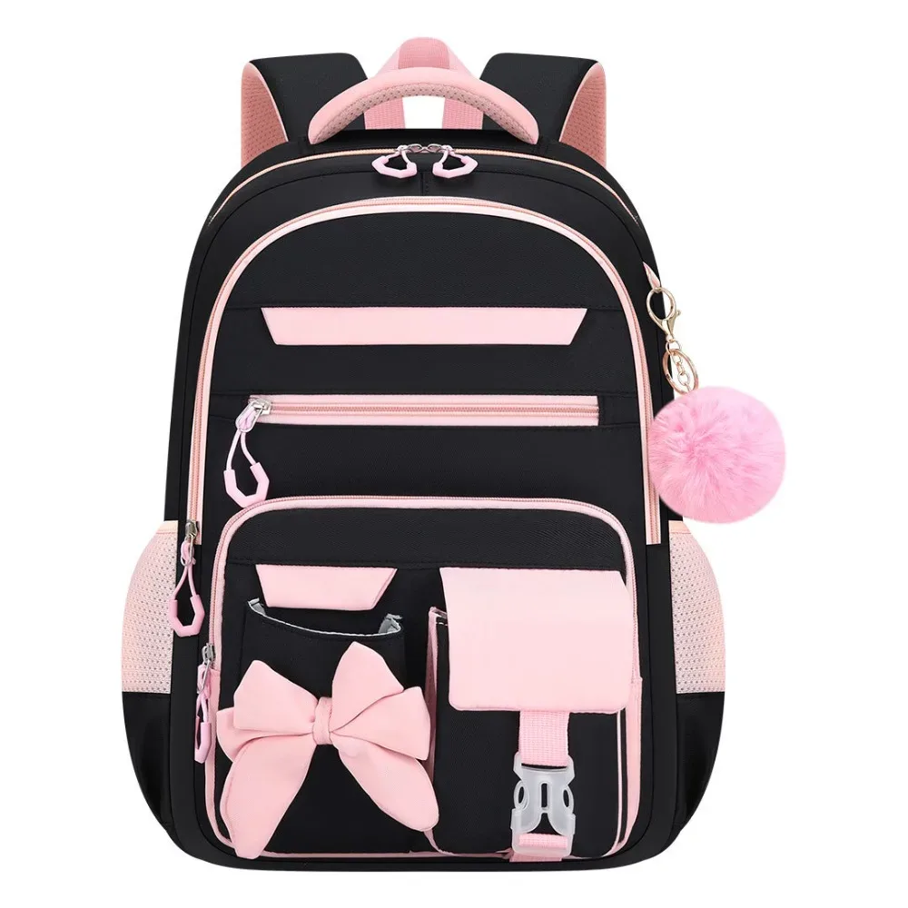 ensemble de 3 sacs à dos, sac à lunch et trousse à crayons en tissu oxford imperméable avec nœud papillon, grande capacité, léger