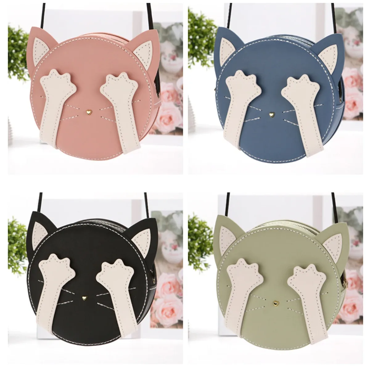 kit de fabrication de sacs à bandoulière diy, sac tissé à la main, artisanat de couture en cuir prédécoupé, en forme de chat, outils complets pour débutants